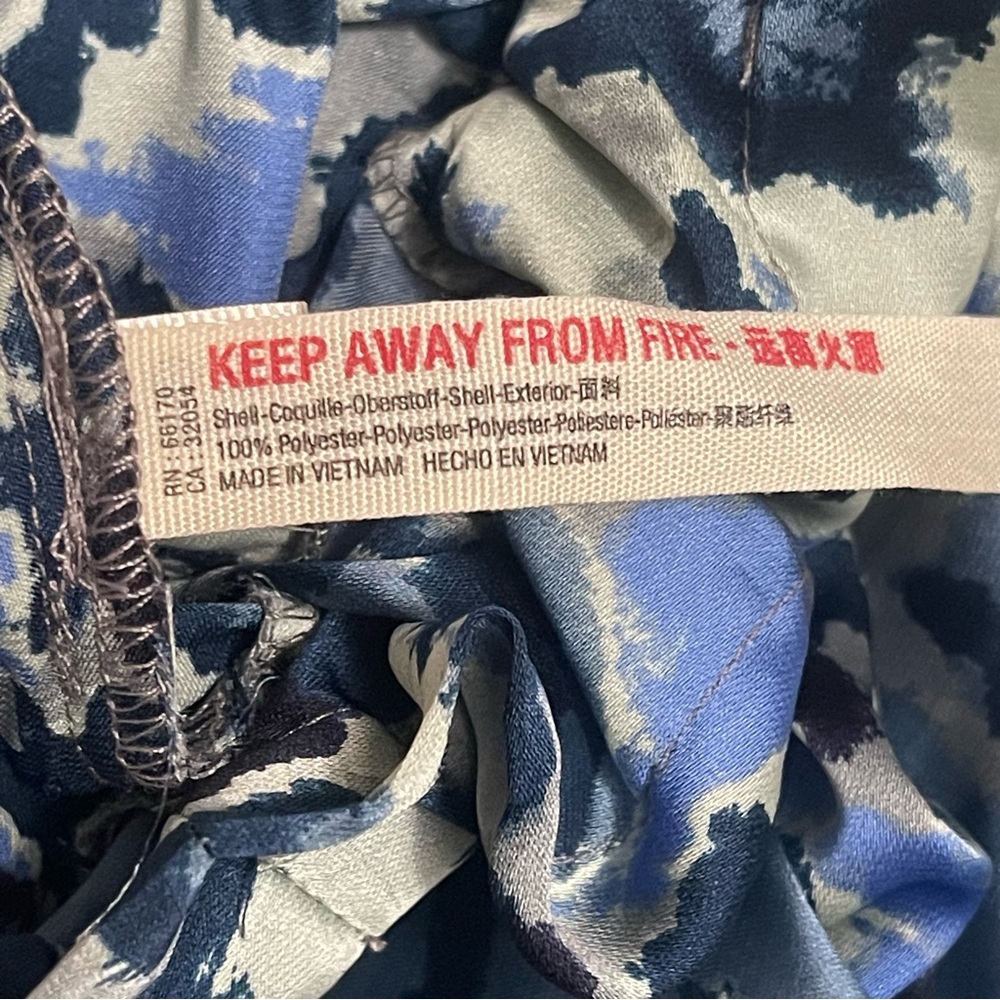 Stylish Blue Patterned Wide Leg Pants - Picture 10 of 12
